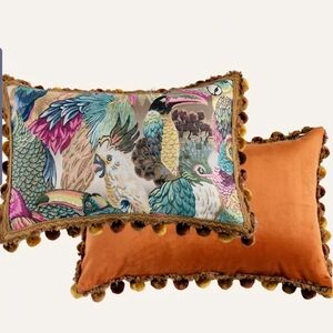 Colorful Parrot Print Throw Pillows